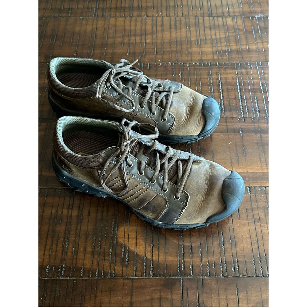 Skechers relaxed memory foam Oxford sneaker brown leather 9